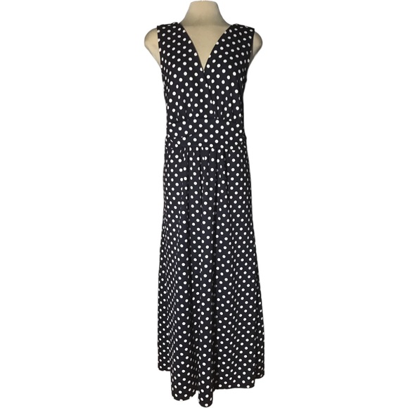 START VIXEN Design Dark Blue and White Polka Dot Dress Size 2X - Picture 14 of 15